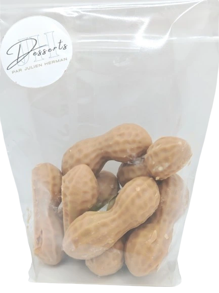 Bonbons de cacahuètes en chocolat Dulcey et praliné