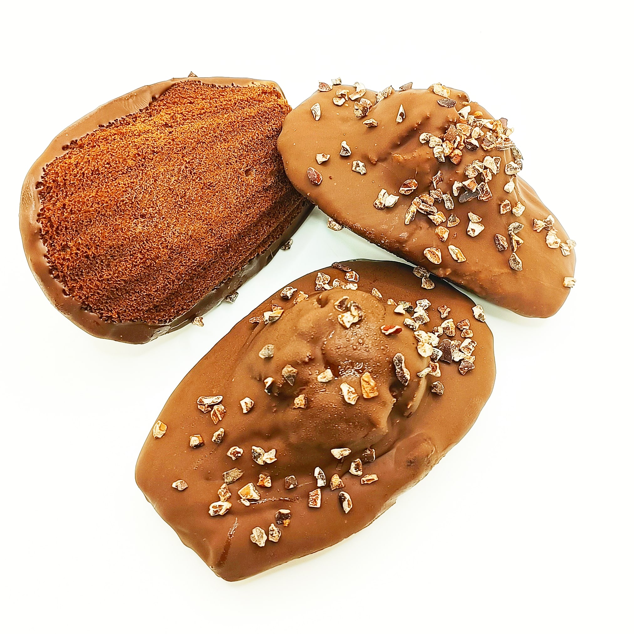 Madeleine fourrée au crémeux gianduja